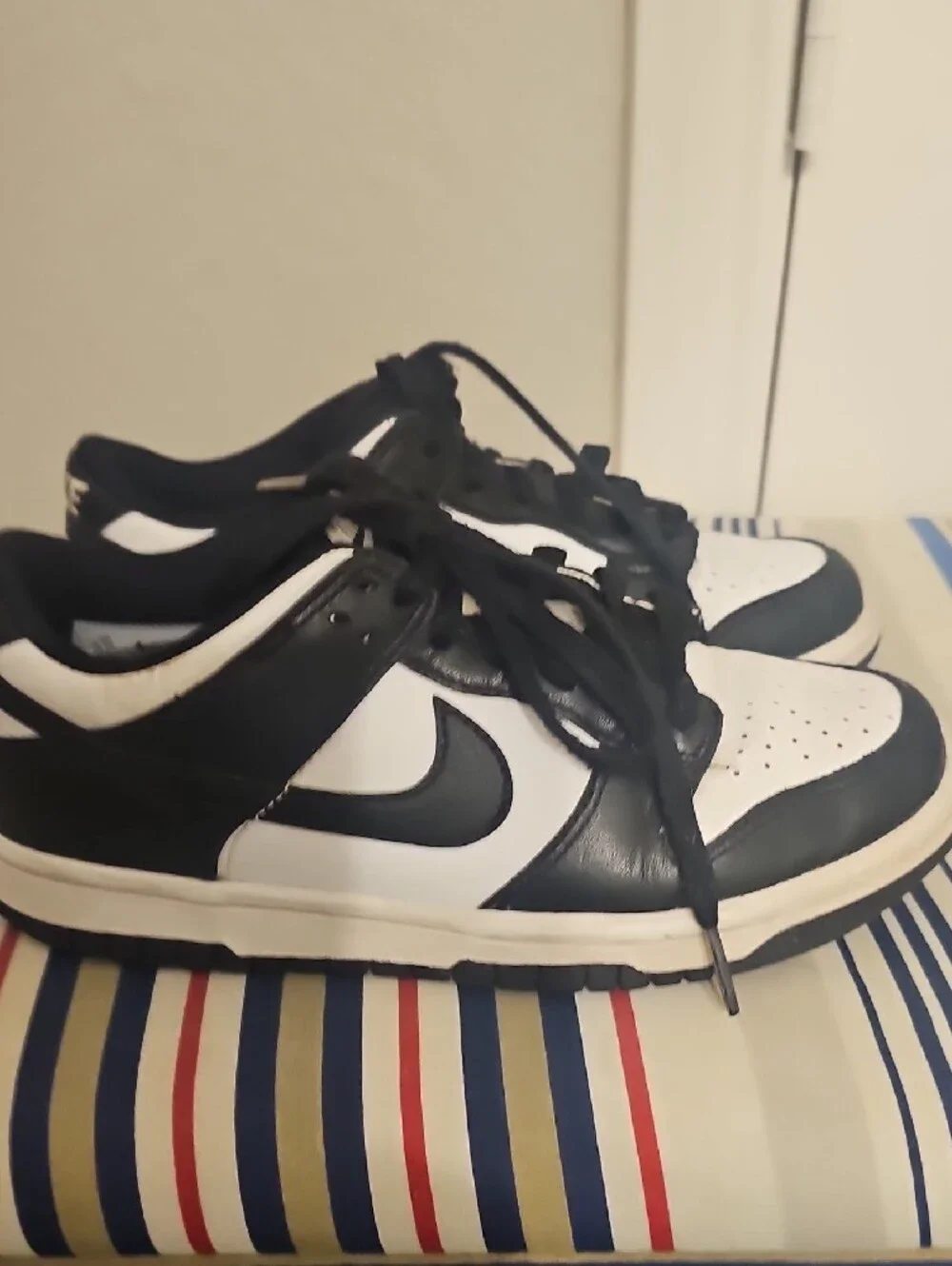 Nike Black and White Low-Top Swoosh Sneakers
